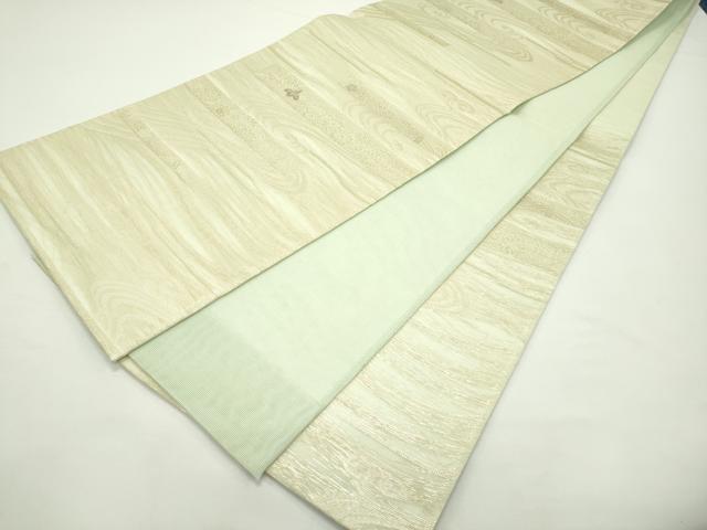 平和屋着物*夏物 六通柄袋帯 流水秋草文 金糸 正絹 逸品 未使用 CABJ9197rv