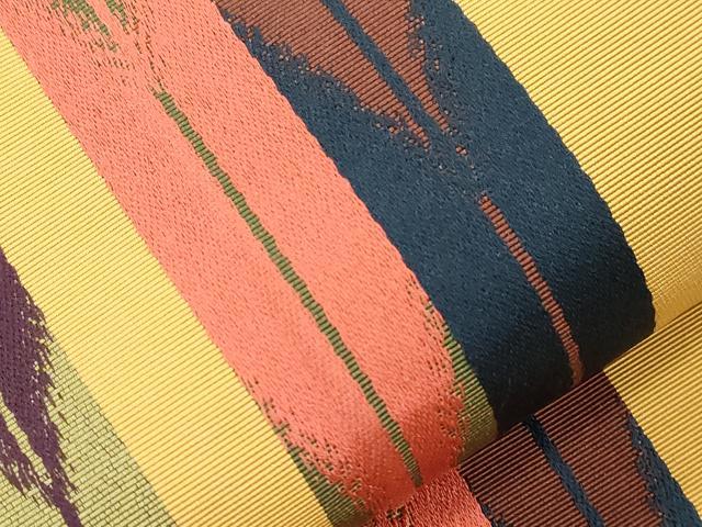 平和屋着物●本場筑前博多織 半幅帯 矢羽文 正絹 逸品 CABJ9229dy