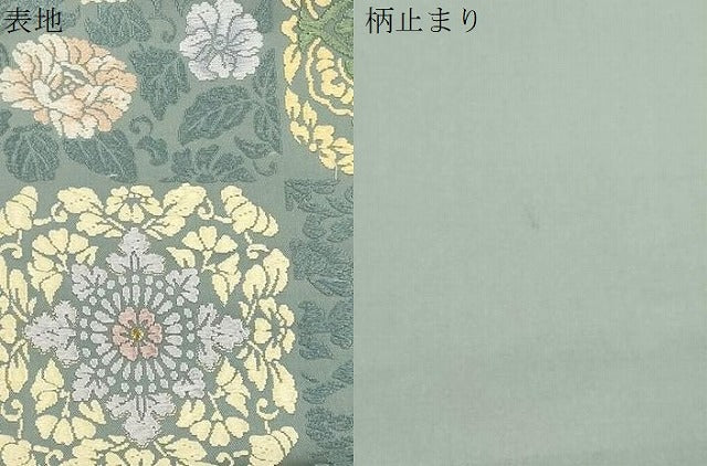 平和屋着物●六通柄袋帯 唐織 格子花文 金糸 正絹 逸品 CABJ9255dy