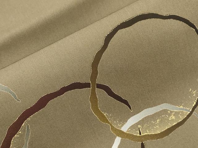 平和屋着物●塩瀬 九寸名古屋帯 丸文 金彩 正絹 逸品 CABJ9297dy