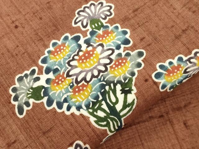平和屋着物●本場琉球紅型 琉球びんがた 知念紅型研究所 知念貞男 九寸名古屋帯 紬地 風景文 正絹 逸品 CABJ9307dy