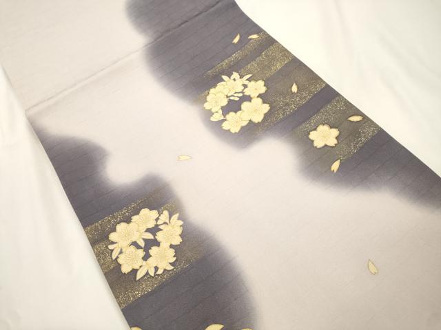 平和屋着物●六通柄袋帯 舞桜文 金彩 やまと誂製 正絹 逸品 CABJ9334dy