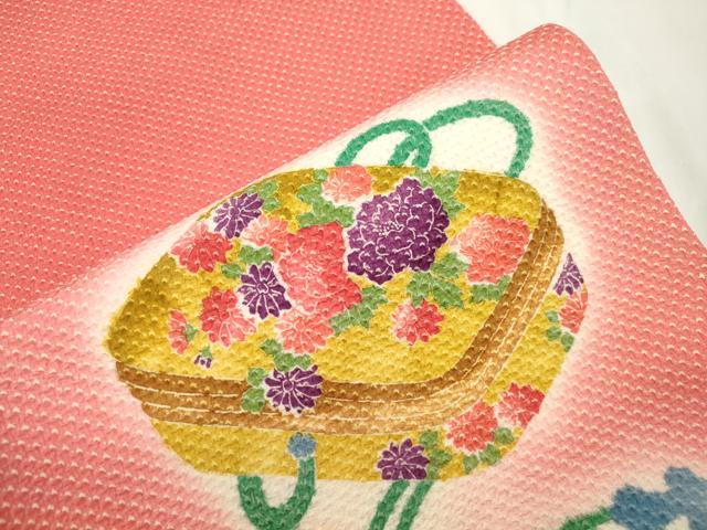 平和屋着物●名門 藤娘きぬたや・総絞り 九寸開き名古屋帯 文箱花文 正絹 逸品 CABJ9365dy