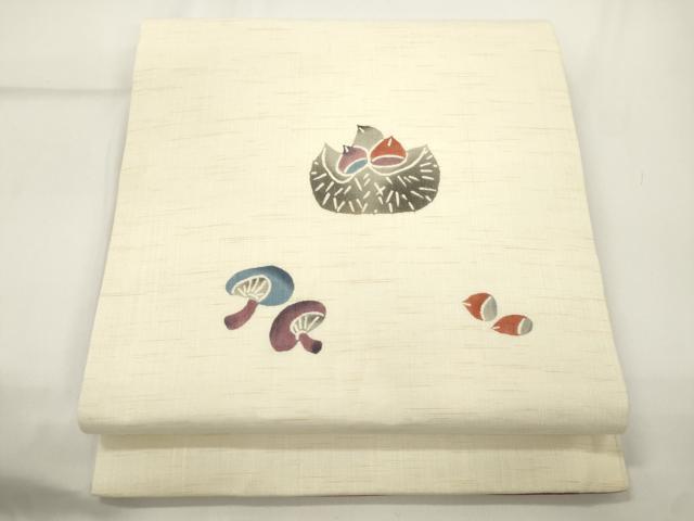 平和屋着物*夏物 九寸開き名古屋帯 成り物 麻 逸品 CABJ9368dy