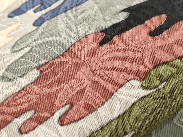 平和屋着物●博多織 鵬翔 全通柄袋帯 纐纈 霞草木文 正絹 逸品 CABJ9385dy