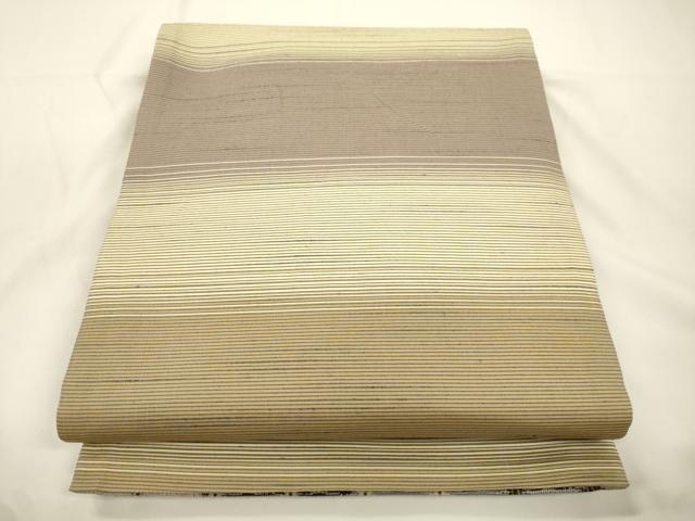 平和屋着物●両面 全通柄袋帯 幾何学文 正絹 逸品 CABJ9394dy
