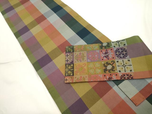 平和屋着物●つけ帯 名物裂 正絹 逸品 CABJ9415dy
