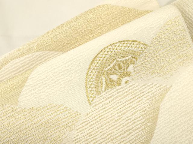 平和屋着物●つけ帯 片輪車文 金糸 正絹 逸品 CABJ9418dy