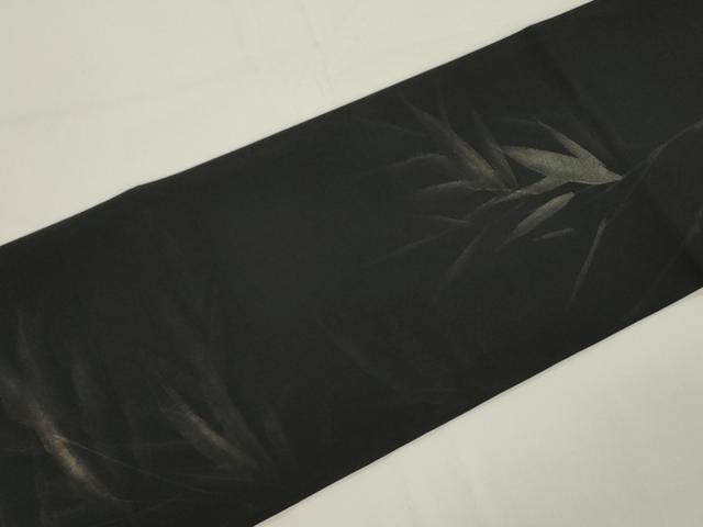 平和屋着物●つけ帯 狸 黒地 正絹 逸品 CABJ9419dy
