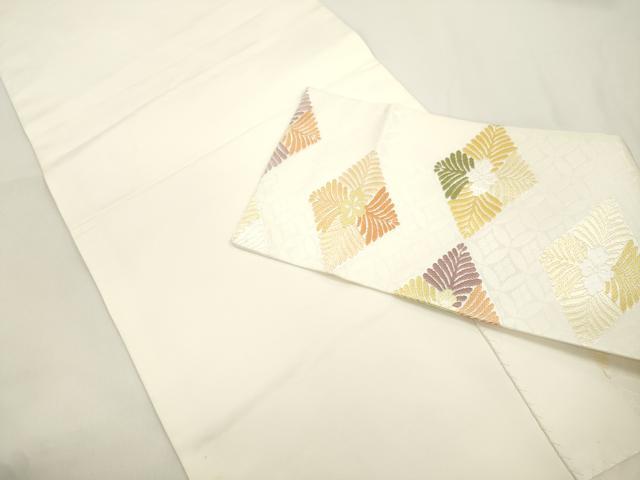 平和屋着物●つけ帯 唐織 作家物 菱文 正絹 逸品 CABJ9424dy