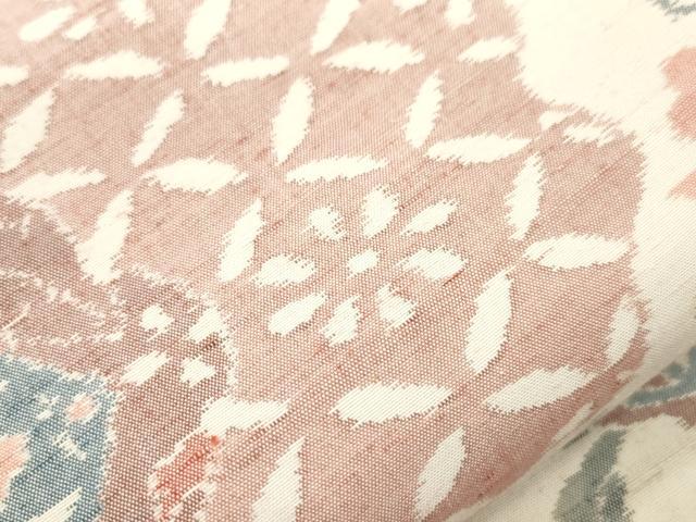 平和屋着物●両面 全通柄袋帯 結織苑 紬地 更紗文 正絹 逸品 CABJ9442dy