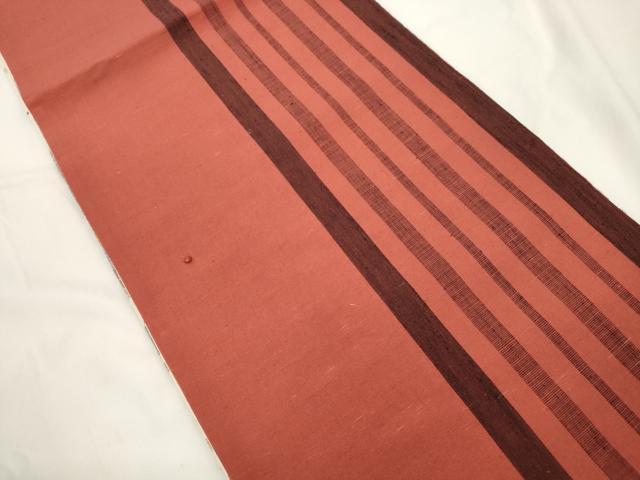 平和屋着物●両面 全通柄袋帯 結織苑 紬地 更紗文 正絹 逸品 CABJ9442dy