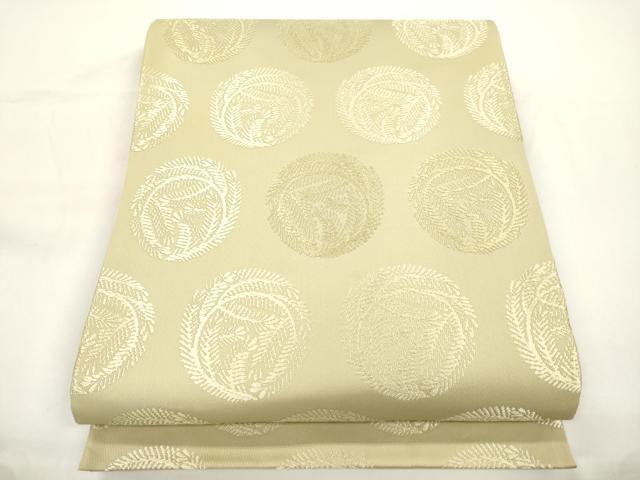 平和屋着物●全通柄袋帯 松葉丸文 正絹 逸品 CABJ9447dy