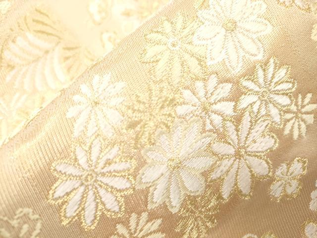 平和屋着物●六通柄袋帯 松竹梅花文 金糸 正絹 逸品 CABJ9467dy