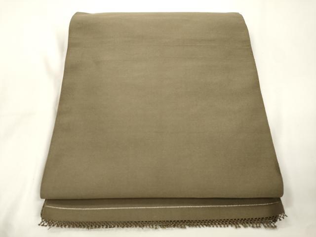 平和屋着物●爪掻き本綴れ 八寸名古屋帯 鶸茶色 正絹 逸品 CABJ9498dy