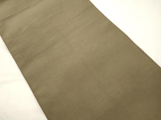 平和屋着物●爪掻き本綴れ 八寸名古屋帯 鶸茶色 正絹 逸品 CABJ9498dy