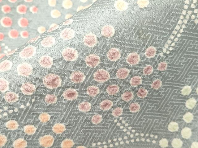 平和屋着物●全通柄九寸名古屋帯 絞り 草木文 正絹 逸品 CABJ9499dy