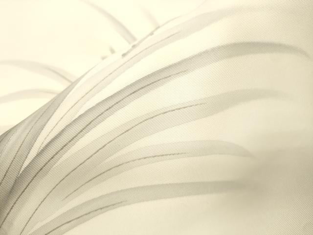 平和屋着物●塩瀬 九寸名古屋帯 手描き 草花文 正絹 逸品 CABJ9500dy