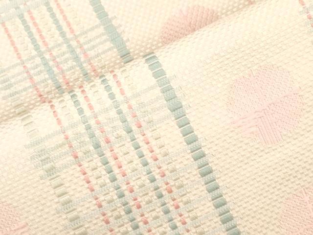 平和屋着物●本場筑前博多織 両面 六通柄 京袋帯 幾何学文 献上 正絹 逸品 CABJ9570dy