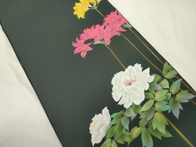 平和屋着物●太鼓柄袋帯 草花文 正絹 逸品 CABJ9576dy