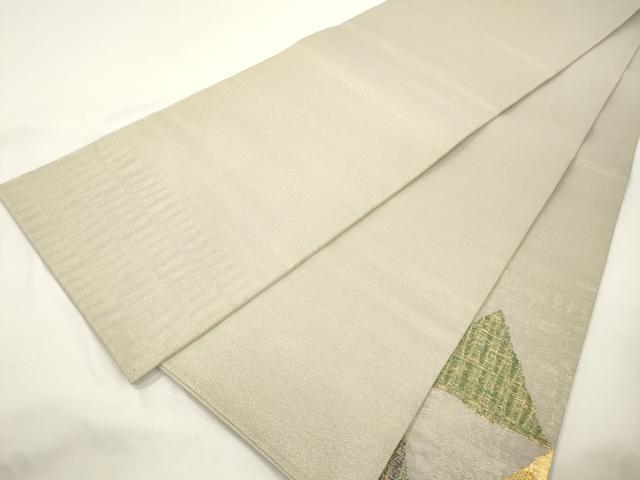 平和屋着物●太鼓柄袋帯 鱗文 金銀糸 正絹 逸品 CABJ9581dy