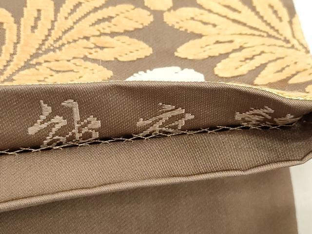 平和屋着物●西陣 河合美術織物謹製 六通柄袋帯 手織 唐織 能衣錦 正絹 逸品 CABJ9587dy