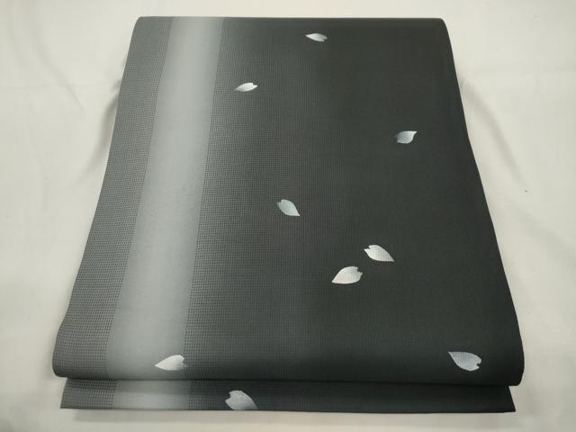 平和屋着物●両面 全通柄袋帯 舞桜文 正絹 逸品 CABJ9589dy