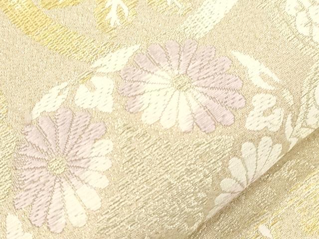 平和屋着物●六通柄袋帯 唐織 花鳥文 金銀糸 正絹 逸品 CABJ9594dy