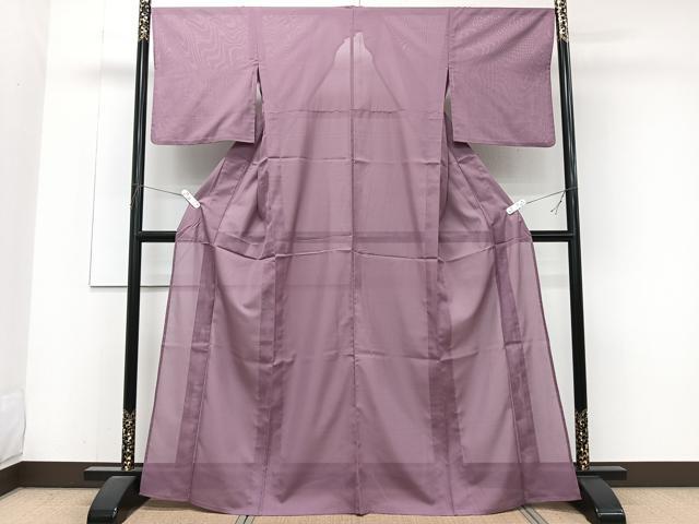 平和屋着物*夏物 色無地 絽 葡萄鼠色 洗える着物 CABJ9624xi