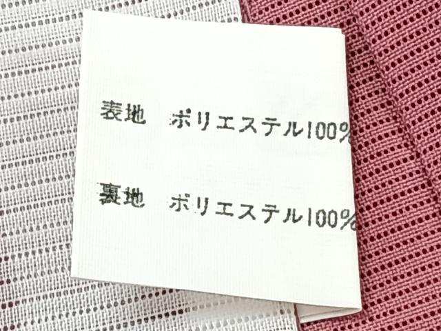 平和屋着物*夏物 色無地 絽 退紅色 洗える着物 CABJ9625xi