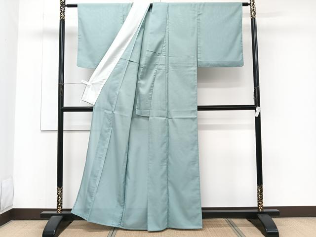 平和屋着物*夏物 色無地 絽 錆青磁色 洗える着物 CABJ9626xi