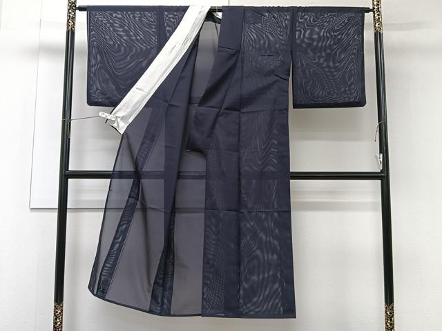 平和屋着物*夏物 色無地 絽 青褐色 洗える着物 CABJ9635xi