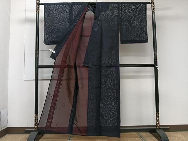 平和屋着物*夏物 小紋 紗 流水文 正絹 逸品 未使用 CABJ9649xi