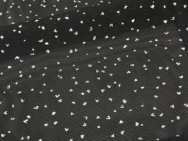 平和屋着物*夏物 小紋 絽 霞文 黒地 銀彩 正絹 逸品 未使用 CABJ9650xi