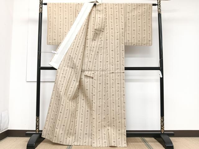 平和屋着物*夏物 紗紬 琉球絣文様 正絹 逸品 CABJ9657xi