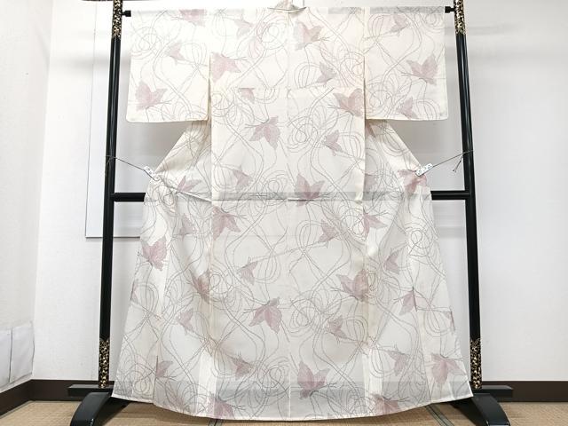 平和屋着物*夏物 紗紬 糸舞蝶文 正絹 逸品 CABJ9668xi