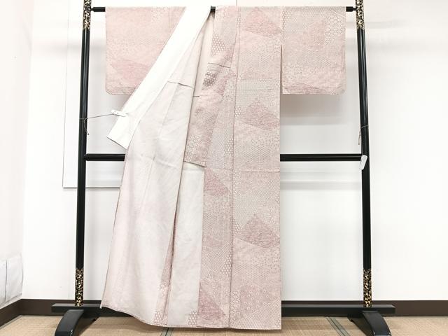 平和屋着物*夏物 江戸小紋 絽 切嵌吉祥文 五泉 反端付き 正絹 逸品 CABJ9679xi