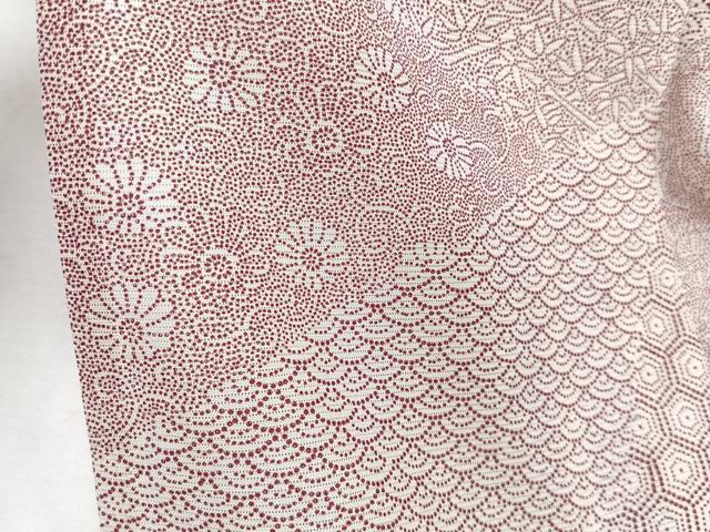 平和屋着物*夏物 江戸小紋 絽 切嵌吉祥文 五泉 反端付き 正絹 逸品 CABJ9679xi