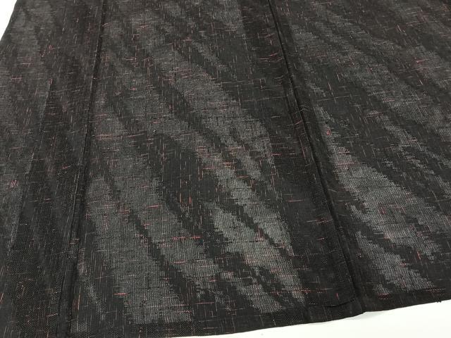 平和屋着物*夏物 小紋 紗 霞文 黒地 正絹 逸品 CABJ9686xi