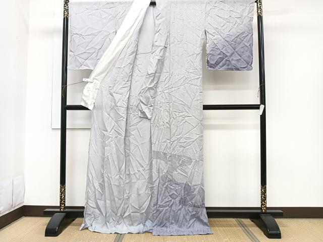 平和屋着物*夏物 訪問着 絽 ドロンワーク 枝草文 暈し染め ロング丈 正絹 逸品 CABJ9687xi