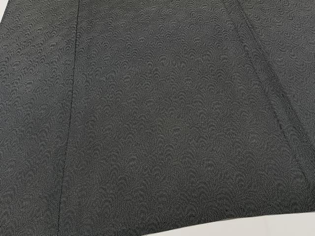 平和屋着物*夏物 江戸小紋 絽 鮫小紋柄 黒地 正絹 逸品 CABJ9697xi