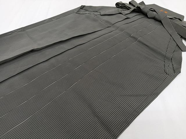 平和屋着物*創業100年 毘龍織 安部吉 夏物 男性 行灯袴 縦絽 縞 正絹 逸品 CABJ9730xi