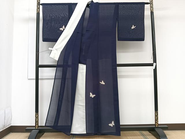 平和屋着物*夏物 訪問着 紗紬 芝舞蝶文 正絹 逸品 CABJ9733xi