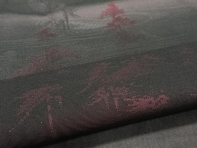 平和屋着物*夏物 小紋 紗 樹林文 正絹 逸品 CABJ9735xi