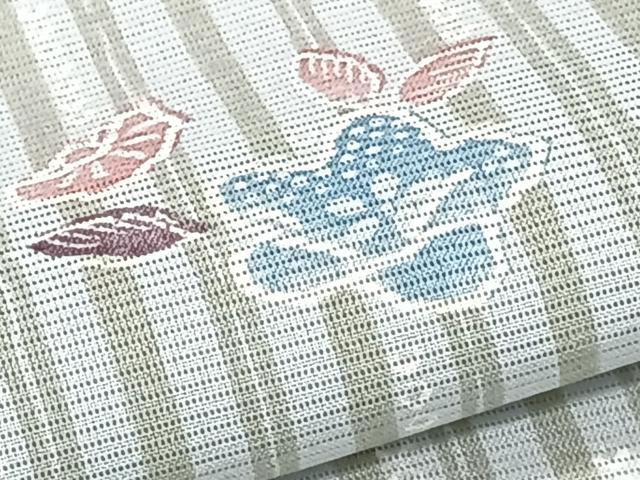 平和屋着物*夏物 小紋 絽 草花文 洗える着物 CABJ9745xi