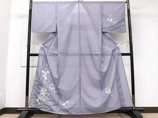 平和屋着物*夏物 訪問着 絽 草花文 洗える着物 CABJ9749xi