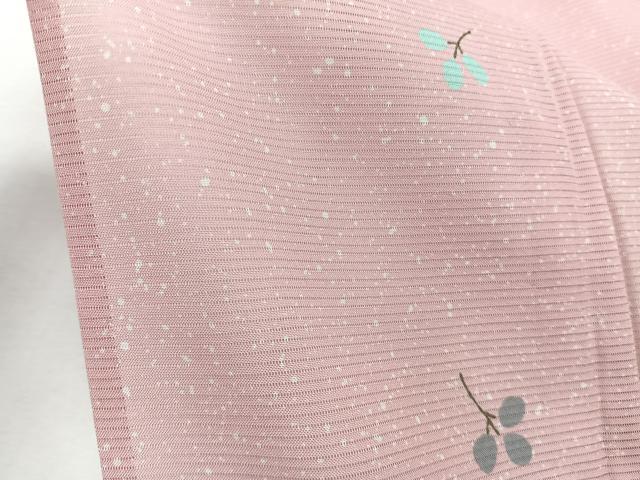 平和屋着物*夏物 小紋 絽 枝蕾文 洗える着物 CABJ9750xi