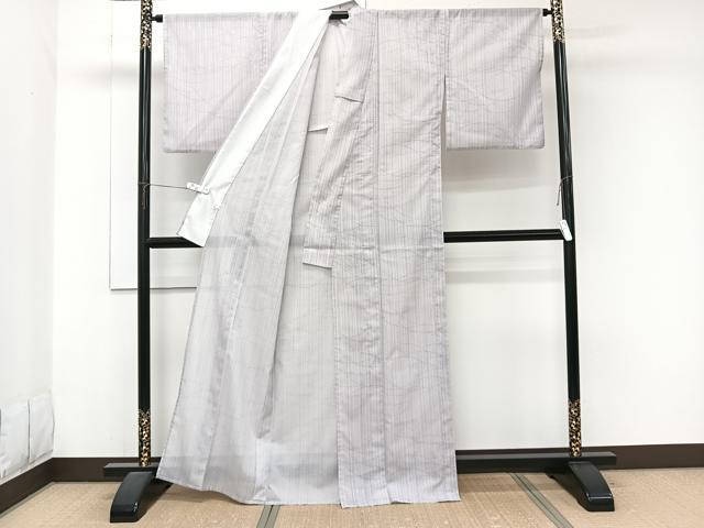 平和屋着物*夏物 小紋 絽 芝重ね文 洗える着物 CABJ9757xi