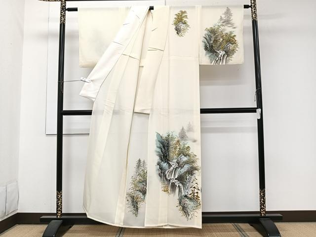平和屋着物*夏物 訪問着 絽 手描き 風景文 正絹 逸品 CABJ9781xi