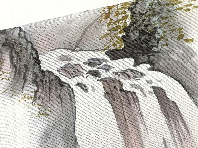 平和屋着物*夏物 訪問着 絽 手描き 風景文 正絹 逸品 CABJ9781xi